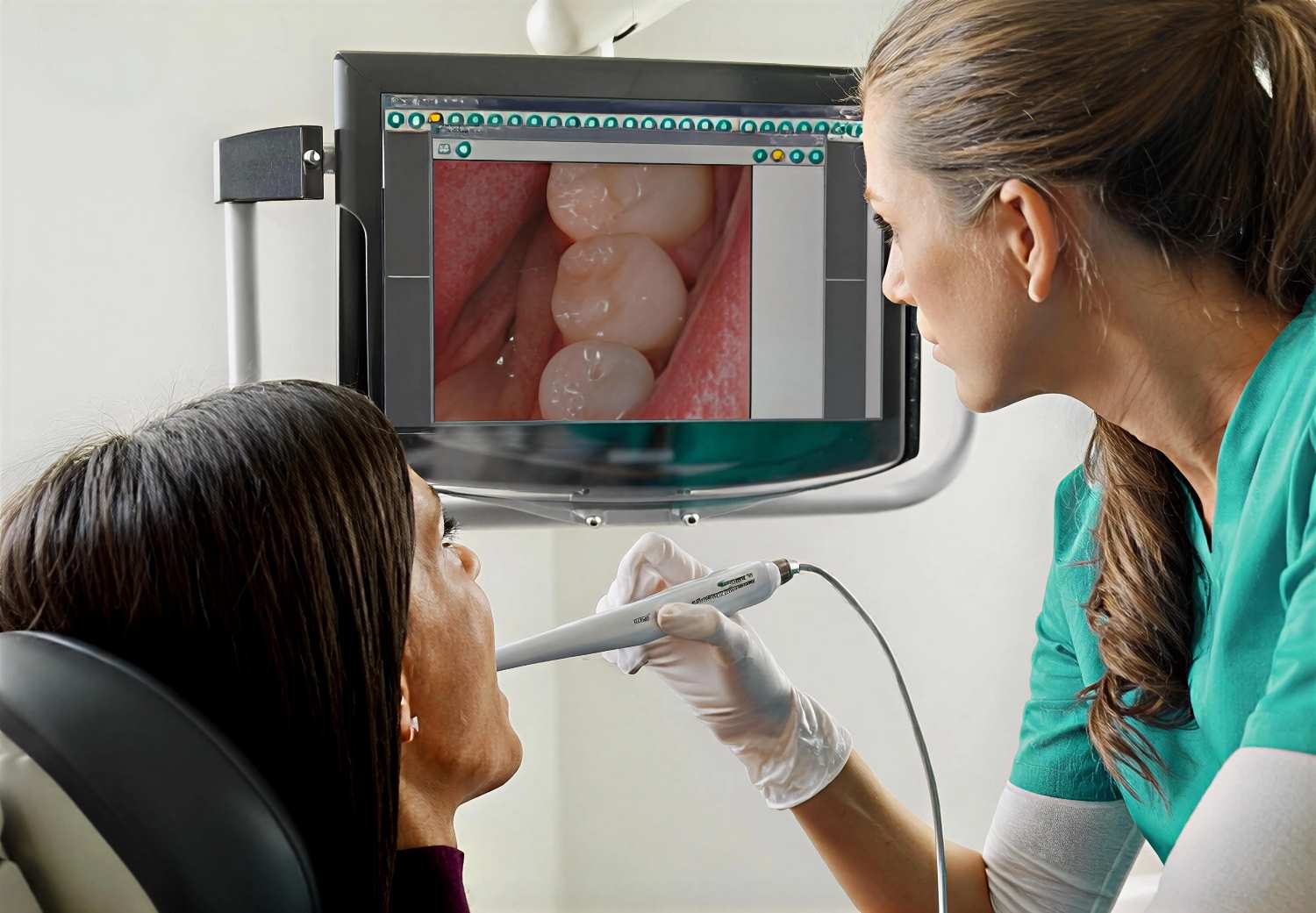 Intraoral camera consultation